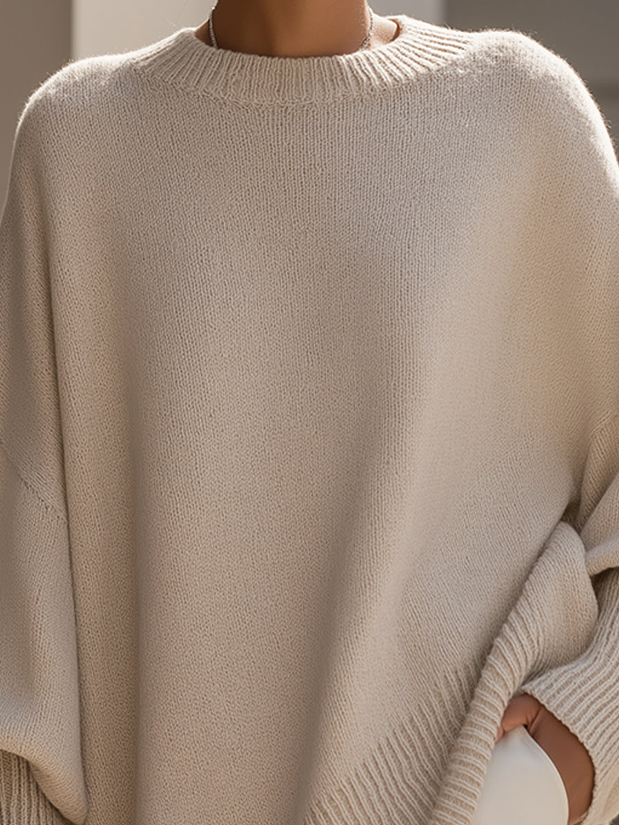 NOVA | Oversized jumper with ribbed trim