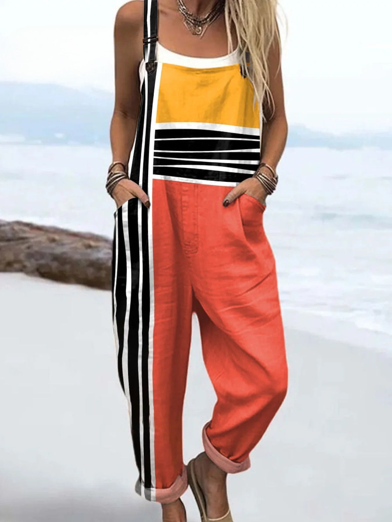JAMIE | Jumpsuit with colour-block panels