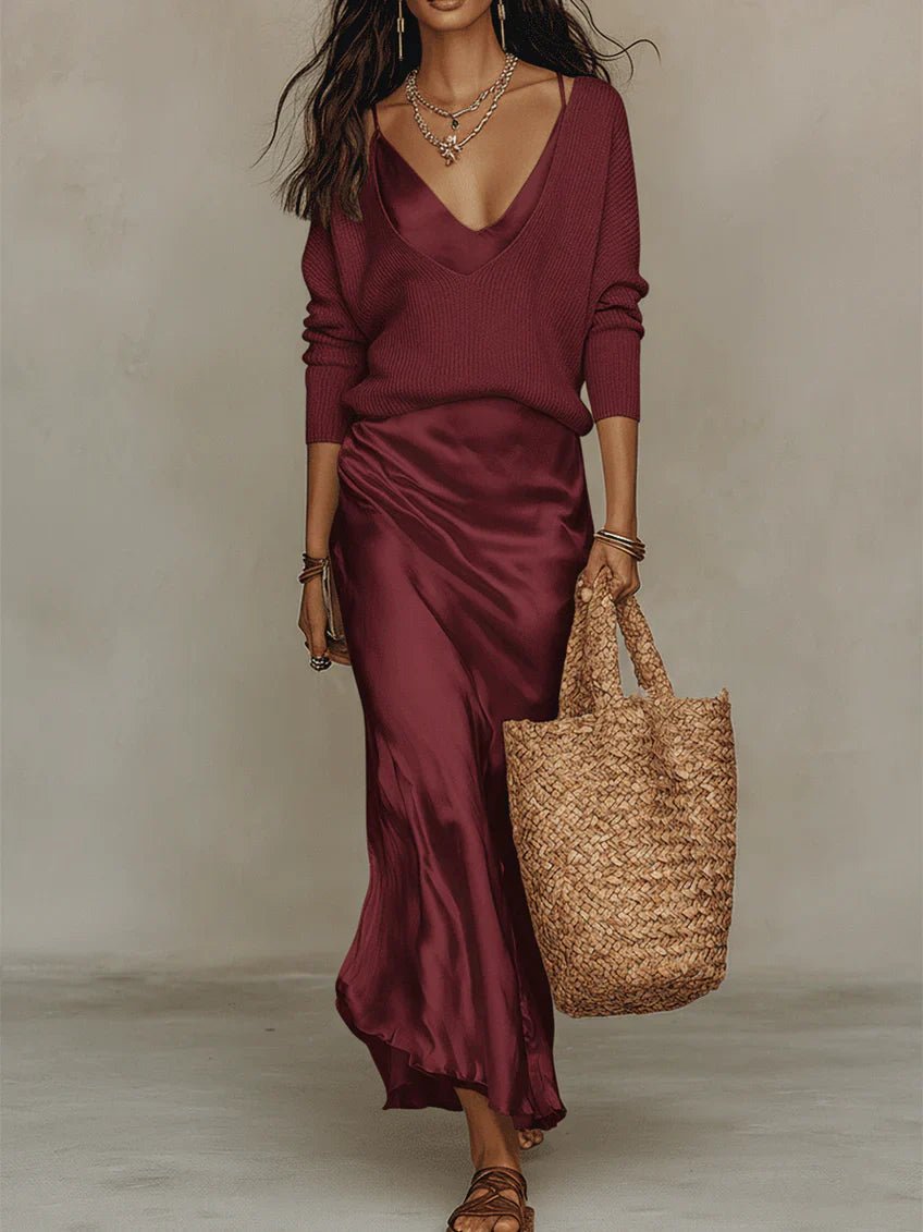 NELENA | Set rochie midi cu pulover - Liora București