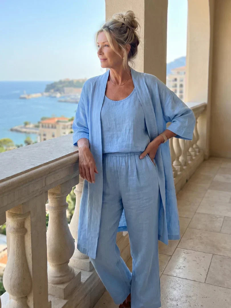 ISLA | Set with relaxed wide-leg pants