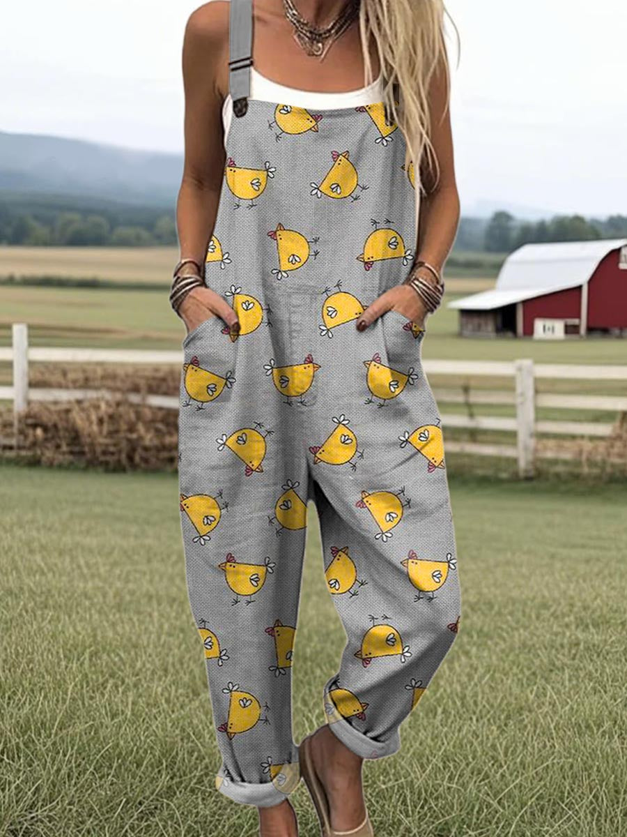 GEORGIA | Jumpsuit with chicken print