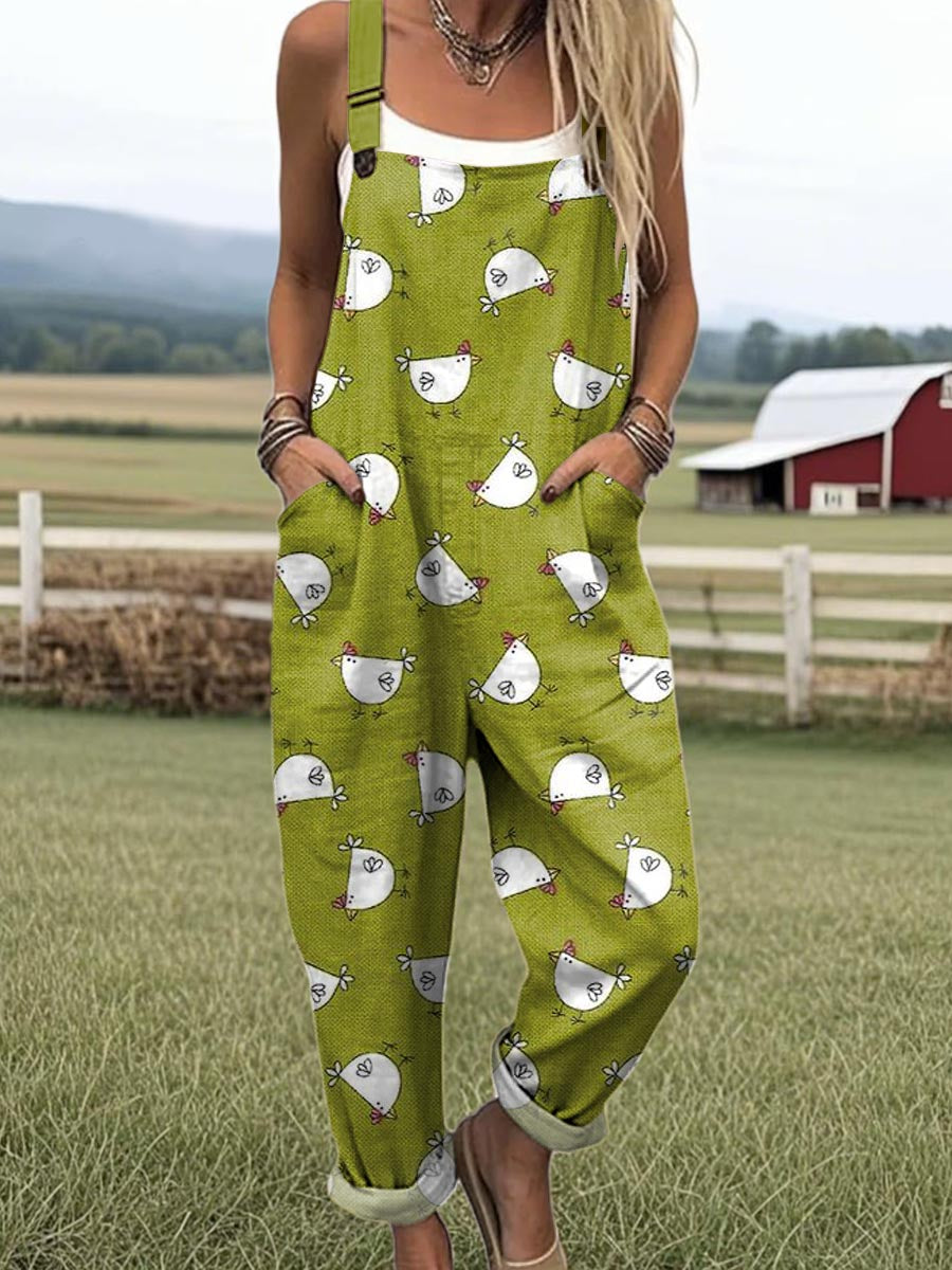 GEORGIA | Jumpsuit with chicken print