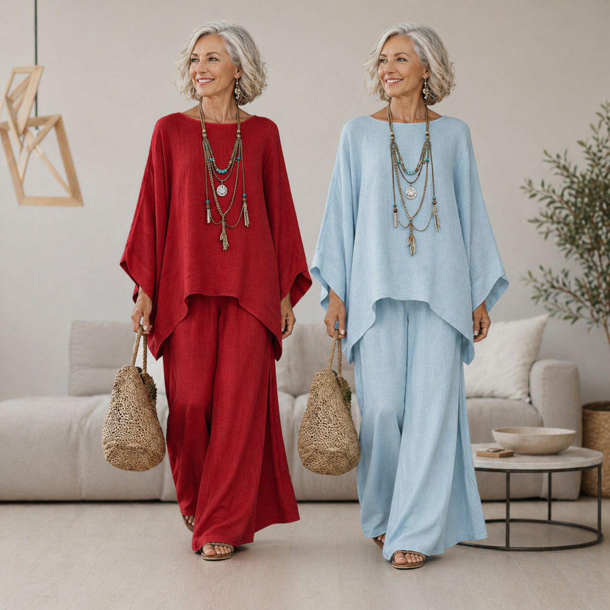 ISABELLE | Set with wide-leg pants