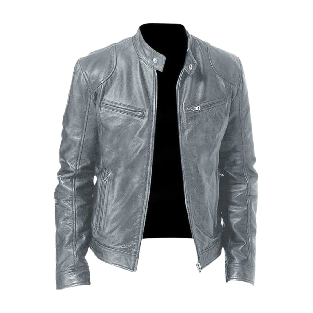 LALUNA | Leather jacket with relaxed fit