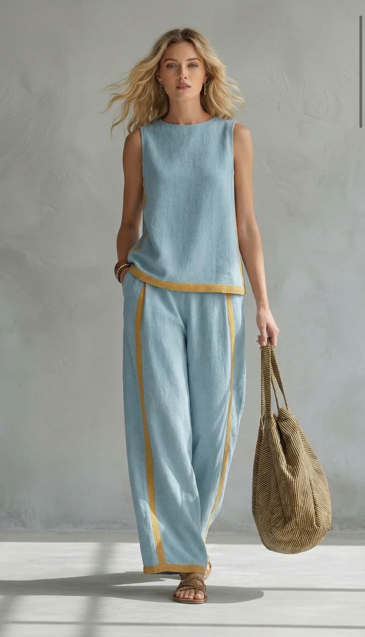 SHANIA | Set with wide-leg trousers