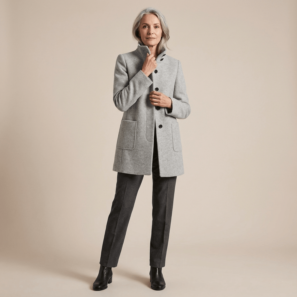 ADELE | Jacket with high collar - Liora Melbourne