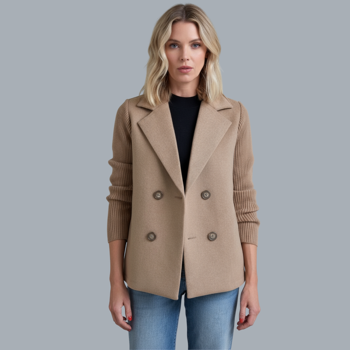 SASHA | Ribbed blazer coat