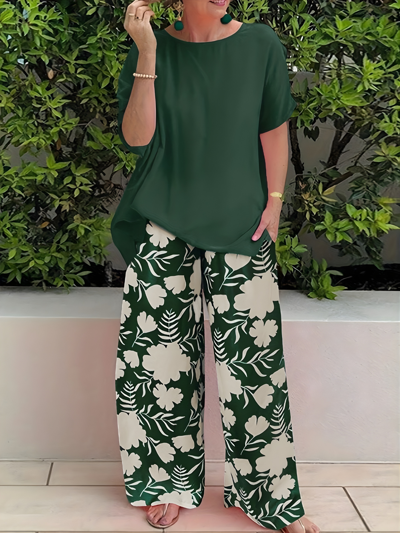 AURORA | Set with wide-leg pants