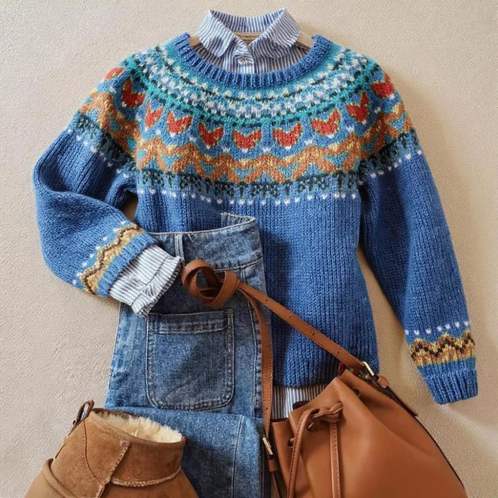 MORGAN | Knit jumper with Nordic pattern