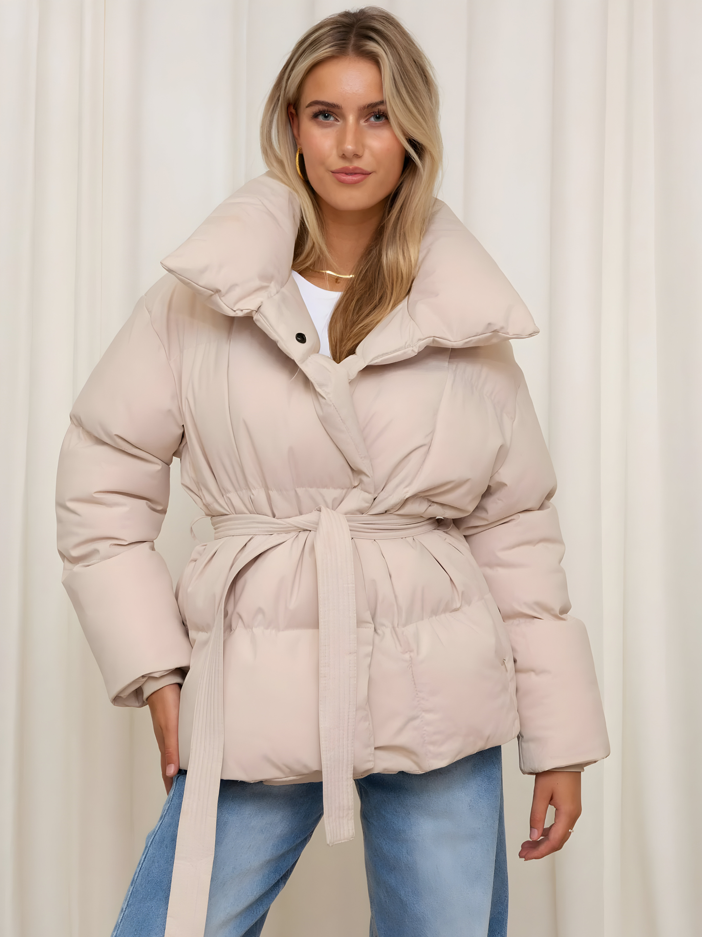 QUINN | Quilted jacket with belt