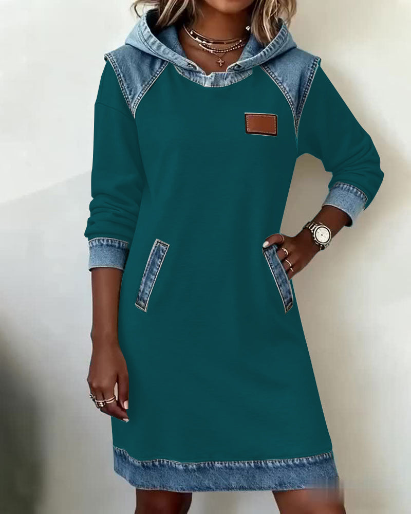 STELLA | Hoodie dress with contrast details