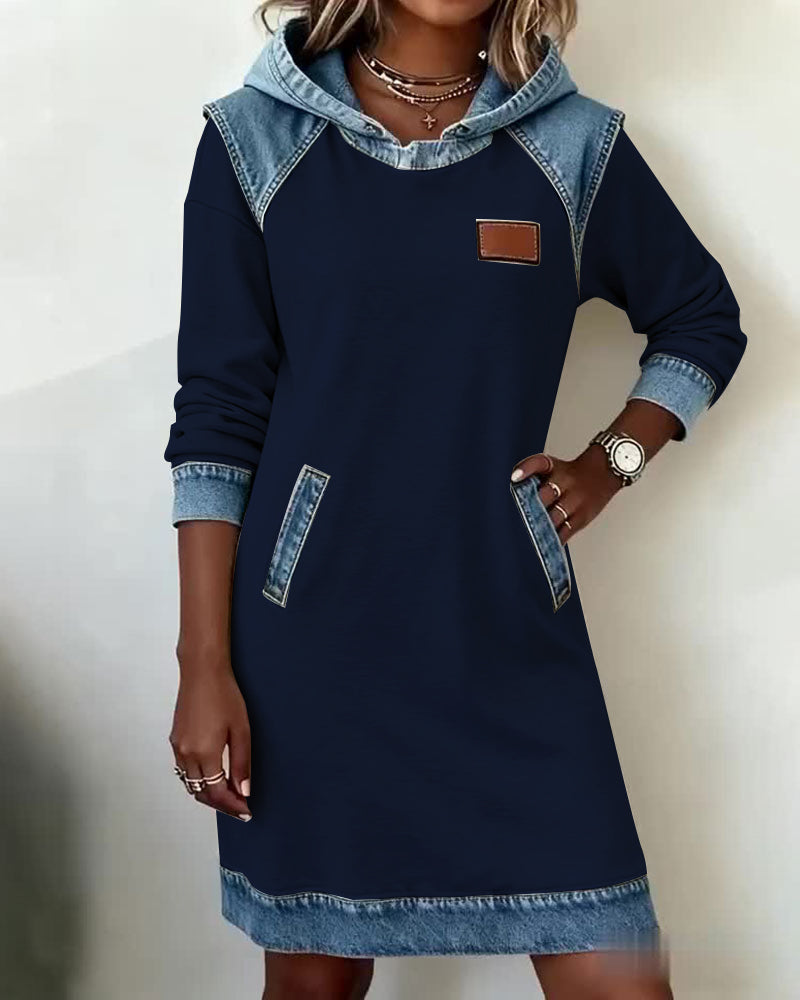 STELLA | Hoodie dress with contrast details