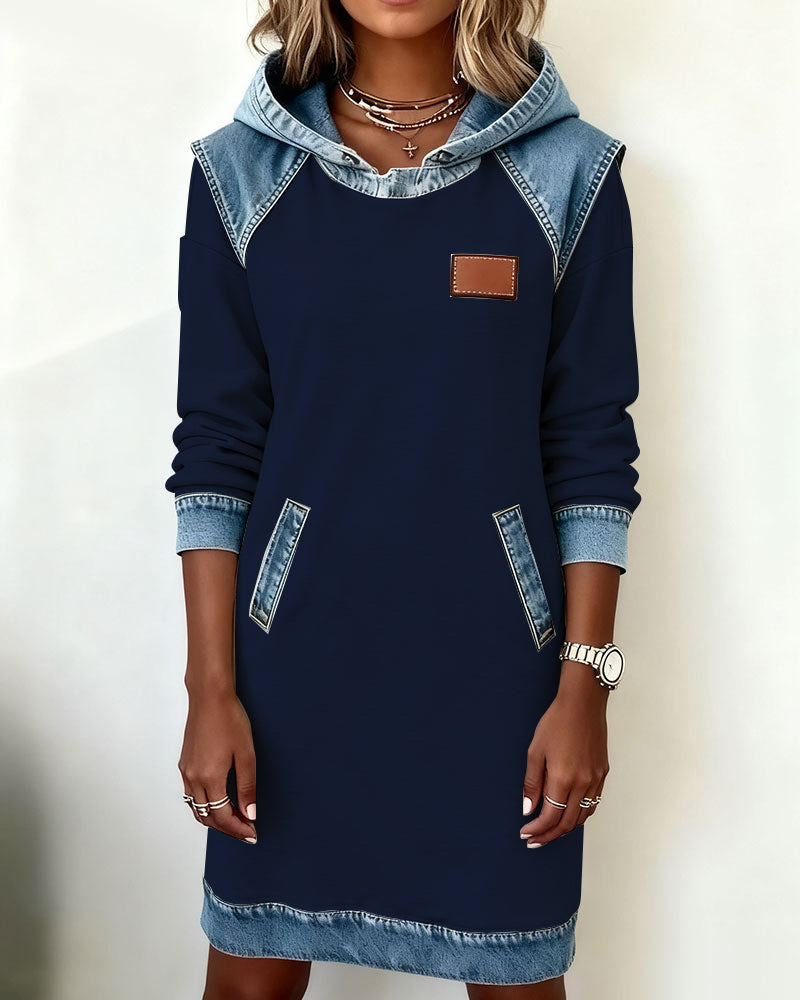 STELLA | Hoodie dress with contrast details