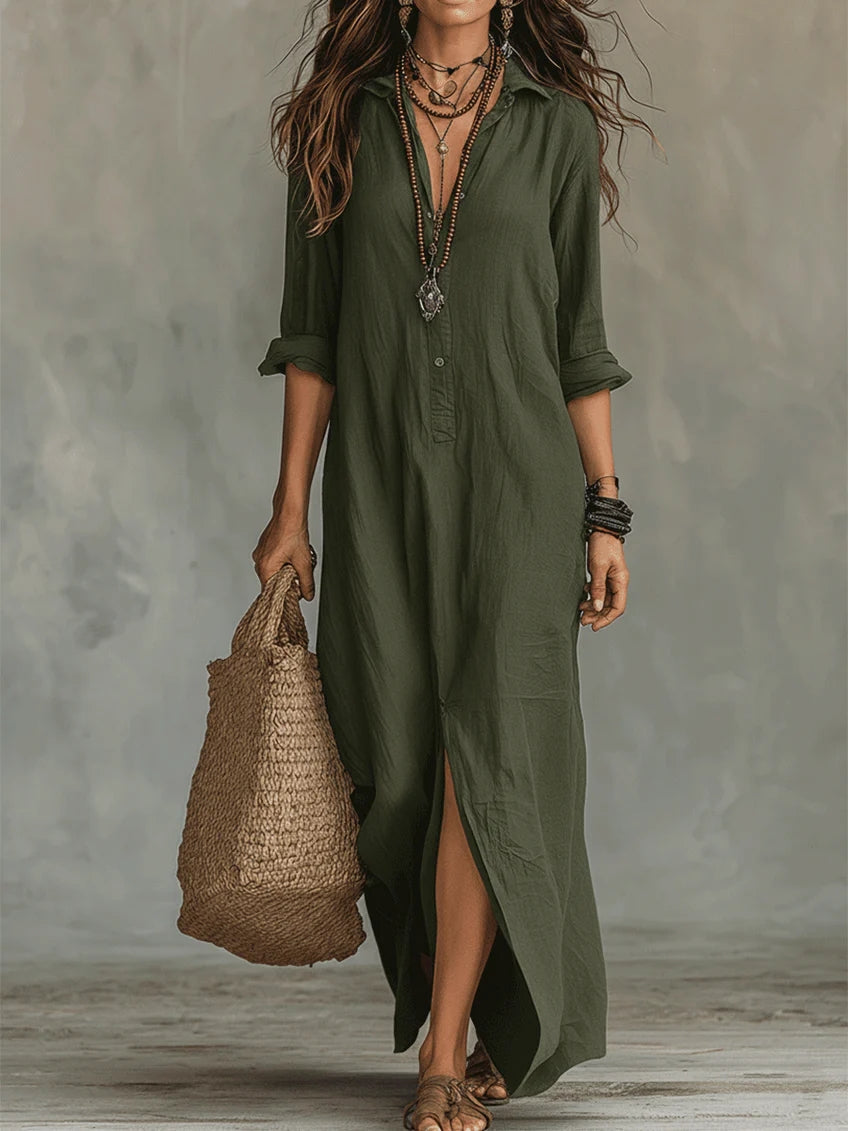 ALESSIA | Maxi dress with button detailing