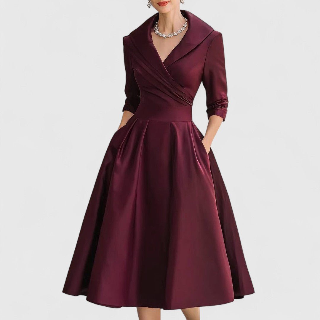 ELISABETA | Rochie midi din satin - Liora București