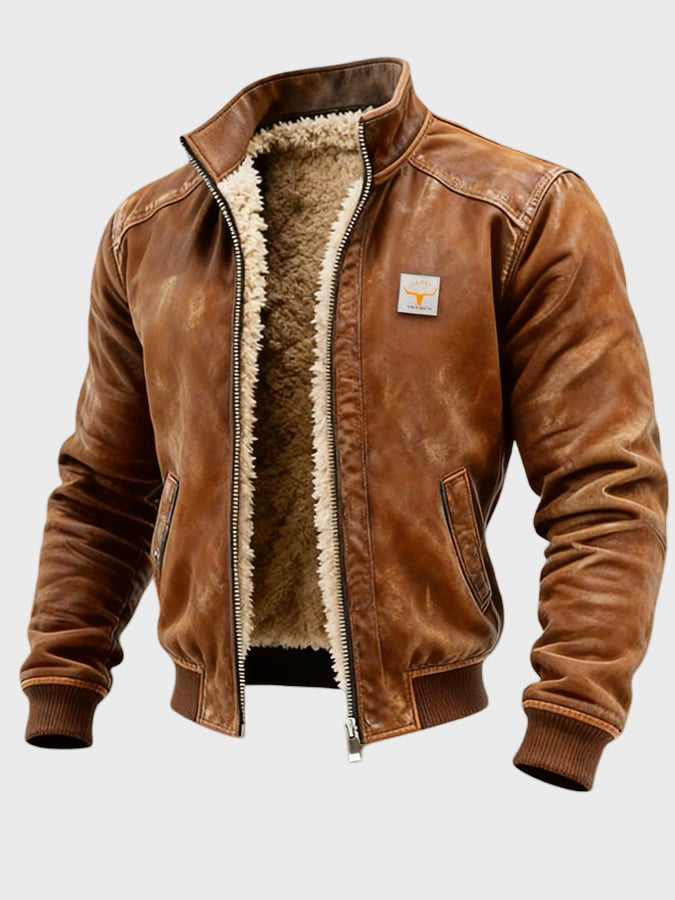 OLIVER | Jacket with faux leather exterior