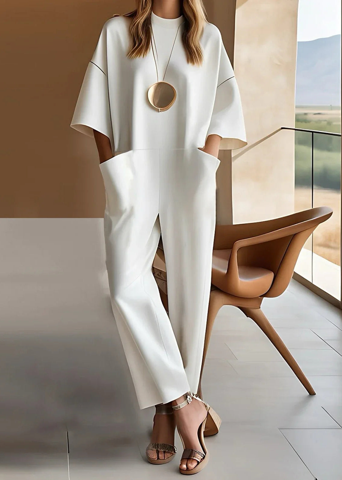 EMMY | Jumpsuit with straight-leg trousers