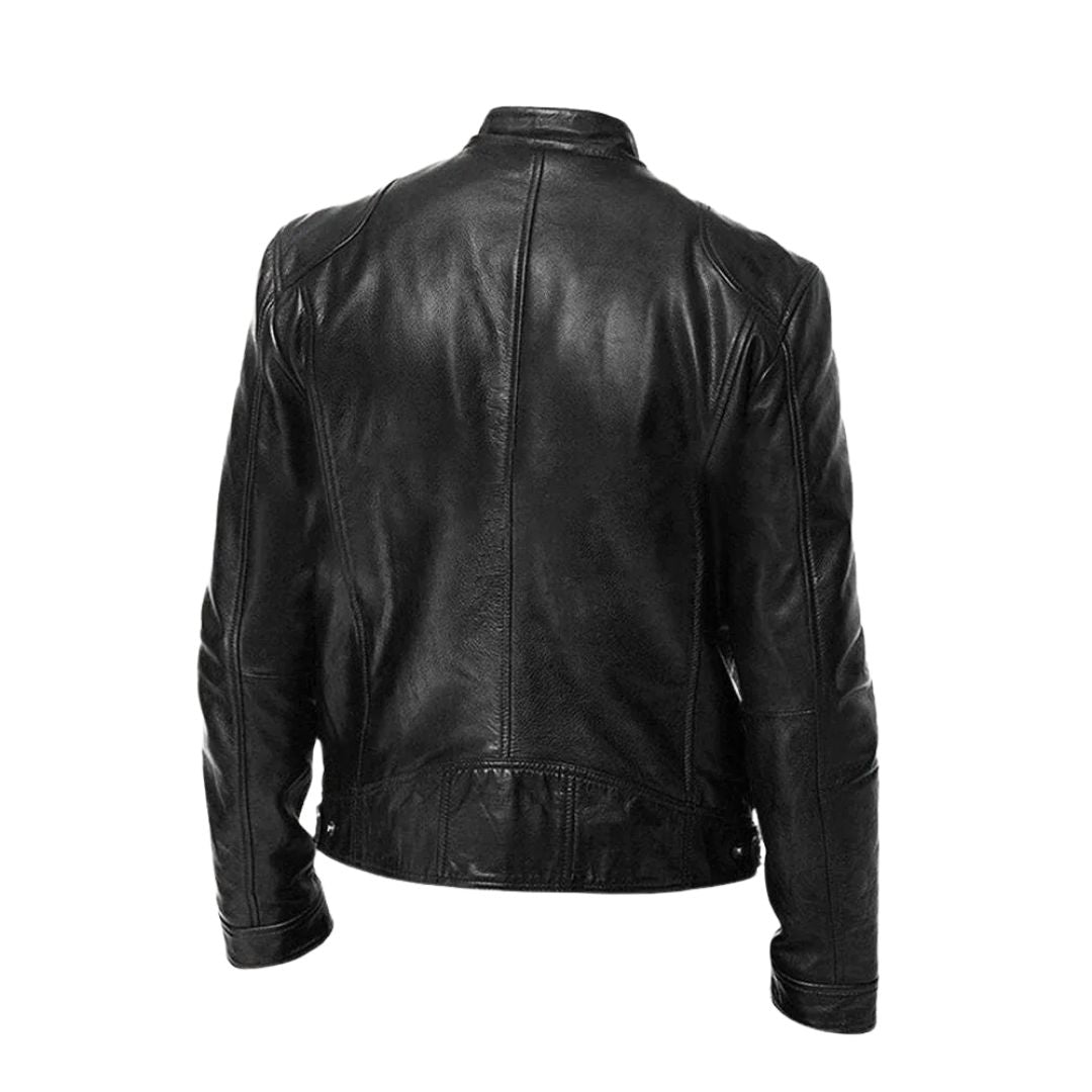 LALUNA | Leather jacket with relaxed fit