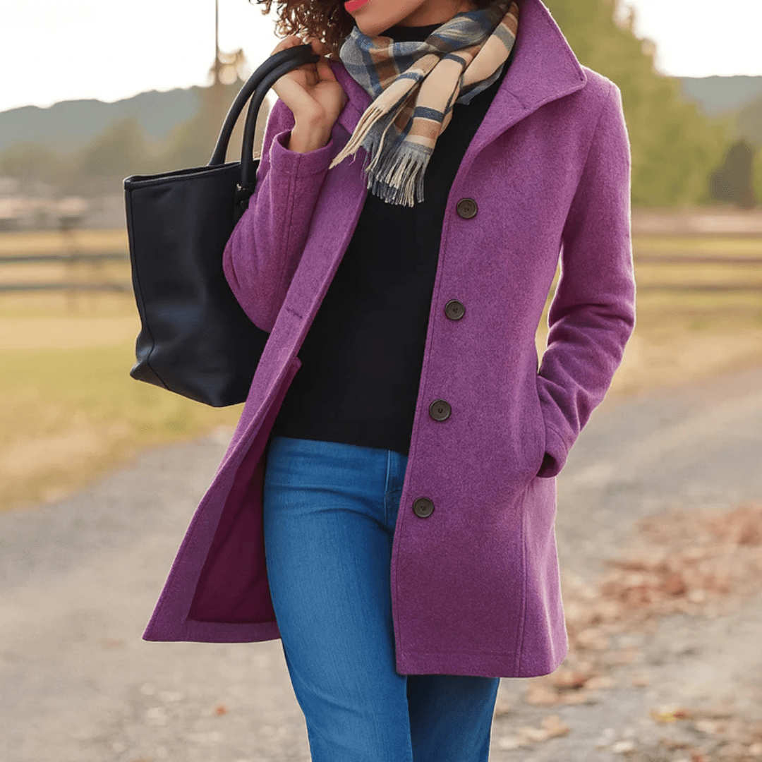 PARIS | Long coat with button front - Liora Melbourne
