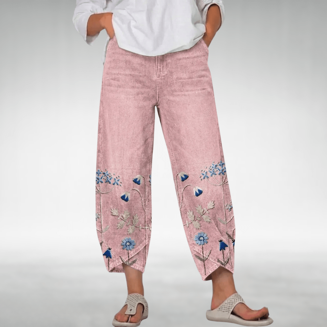 EVIE | Wide-leg pants with floral print - Liora Melbourne