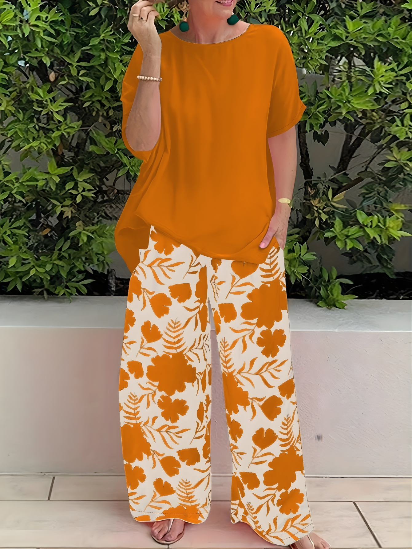 AURORA | Set with wide-leg pants