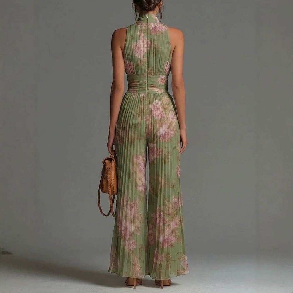 SOFIA | Jumpsuit with wide-leg pleated trousers