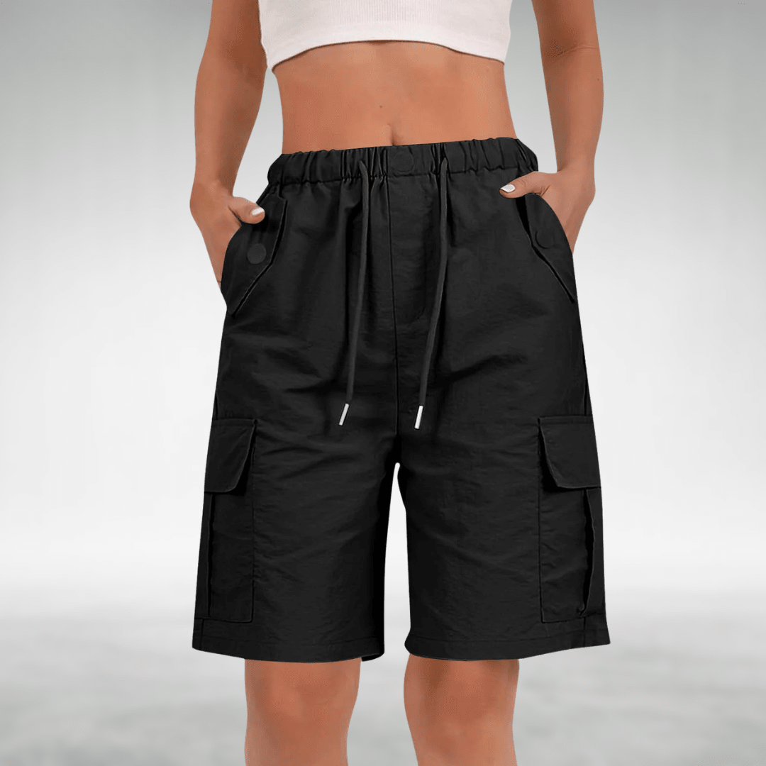 LEANNA | Cargo shorts with elastic waist - Liora Melbourne
