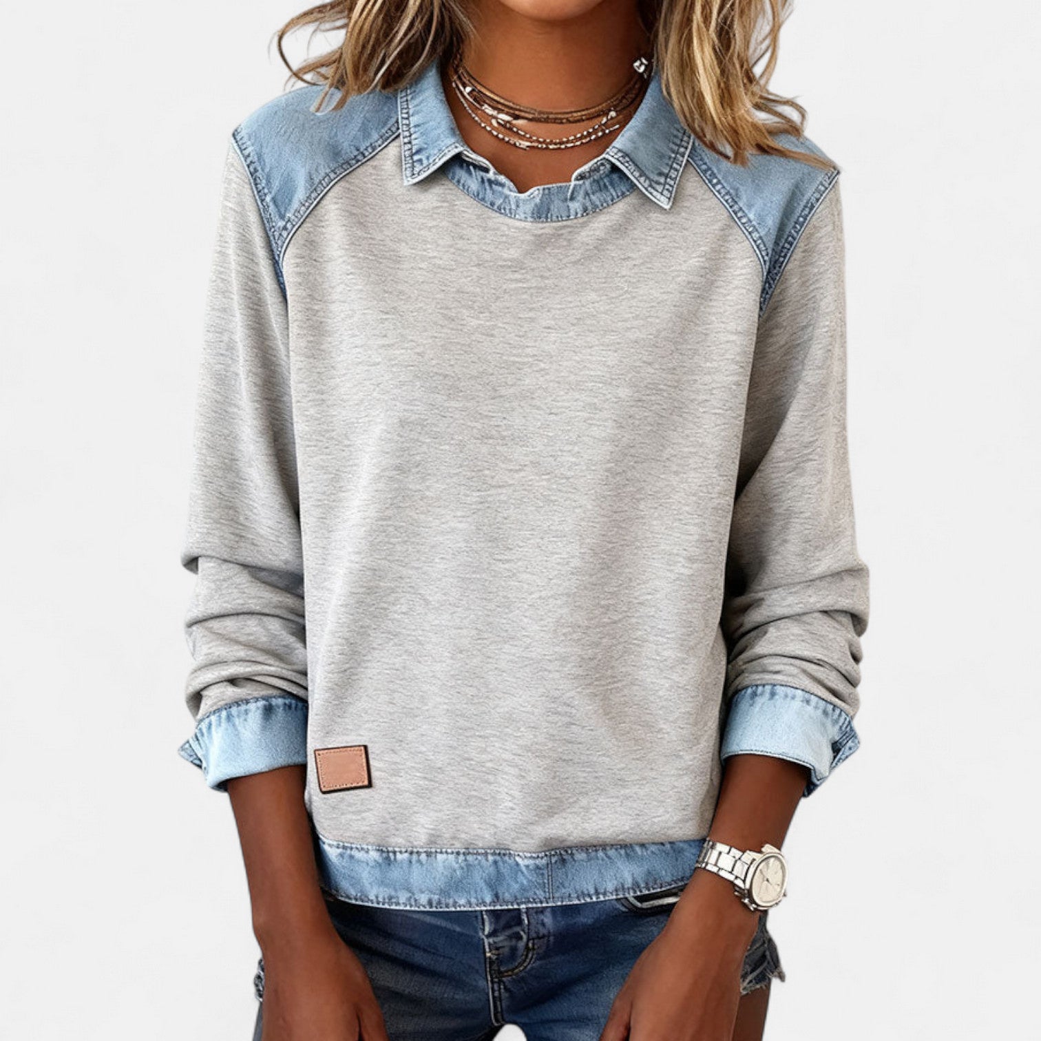 FREYA | Long-sleeve jumper with collar