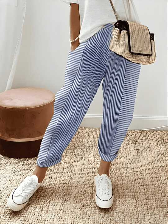 DAHLIA | Trousers with striped pattern - Liora Melbourne