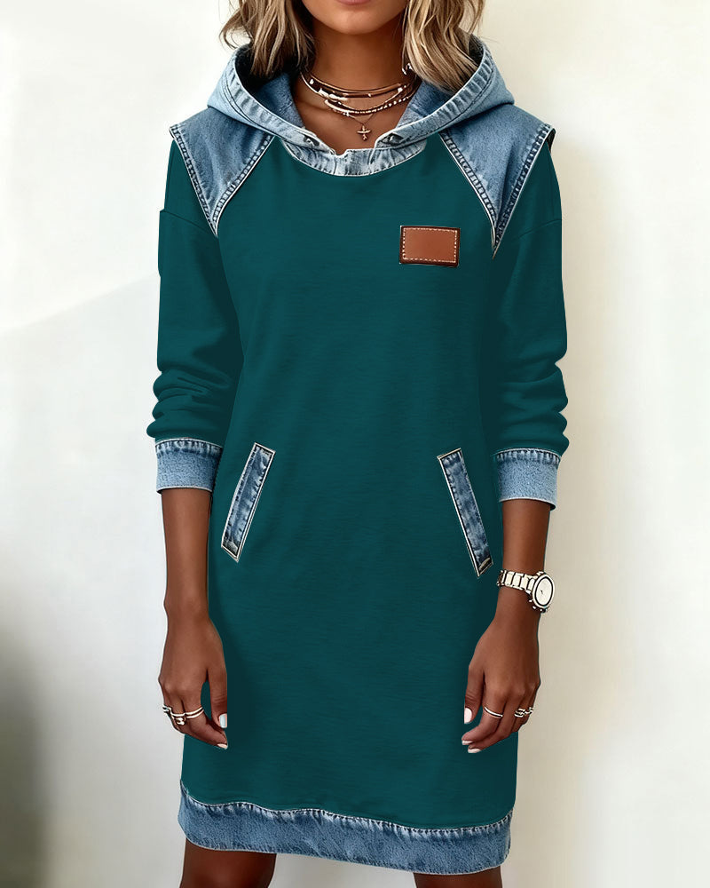 STELLA | Hoodie dress with contrast details