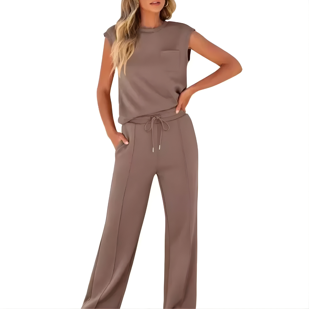 TAYLOR | Set with wide-leg pants