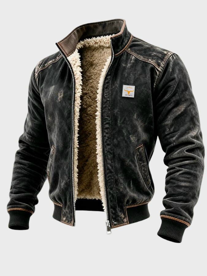 OLIVER | Jacket with faux leather exterior