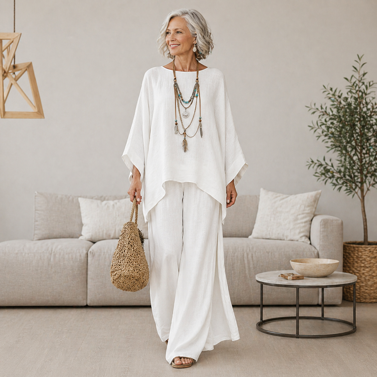 ISABELLE | Set with wide-leg pants