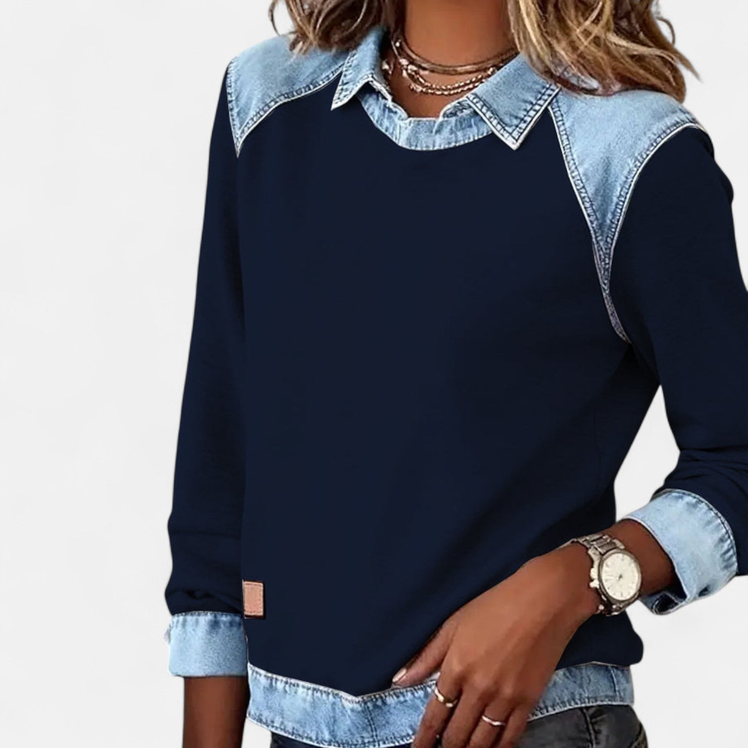 FREYA | Long-sleeve jumper with collar