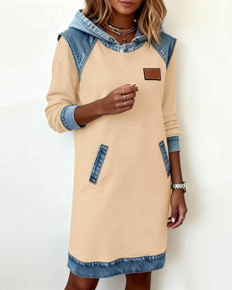STELLA | Hoodie dress with contrast details