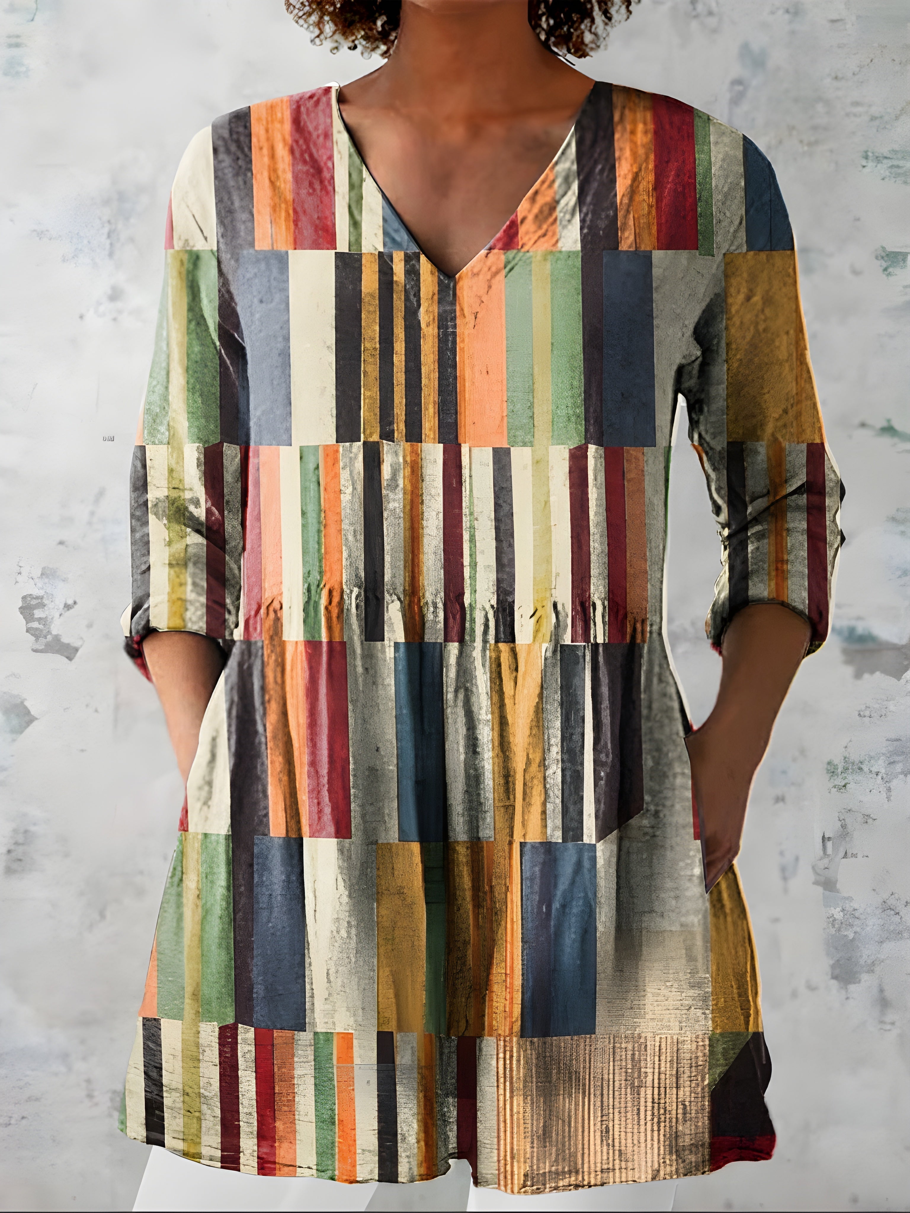 LYDIA | Long blouse with V-neck