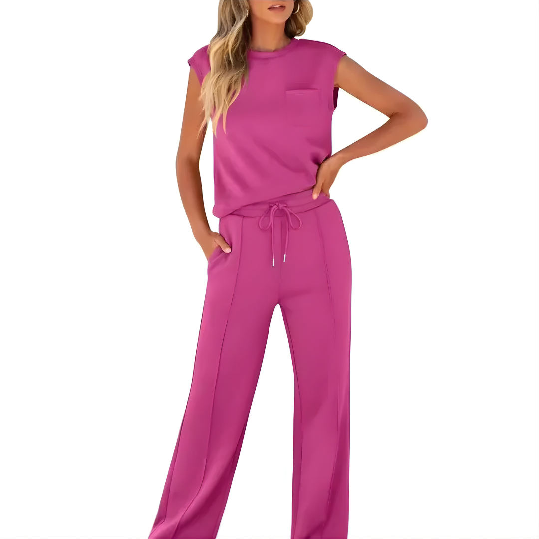 TAYLOR | Set with wide-leg pants