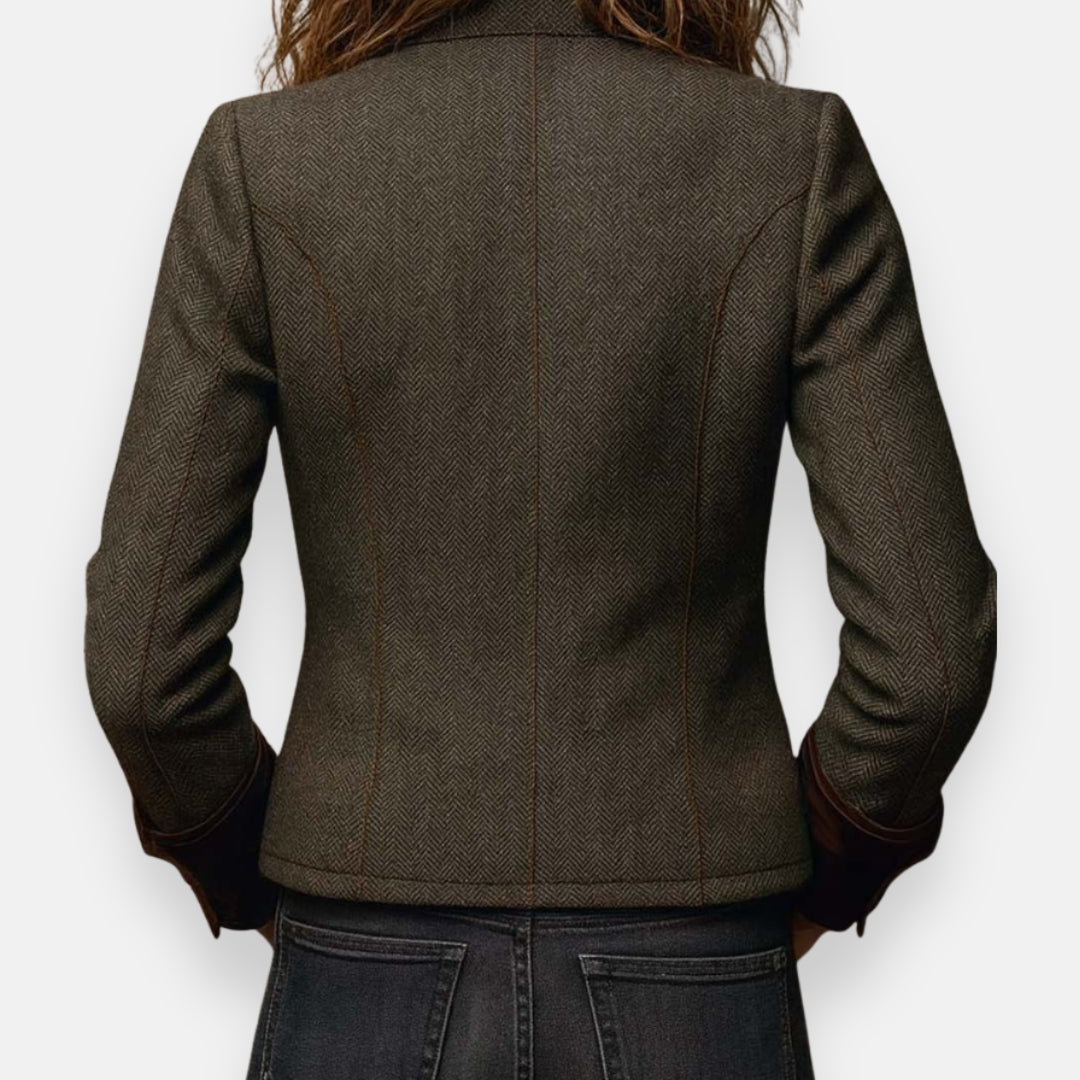 NOVA | Tweed jacket with velvet details - Liora Melbourne