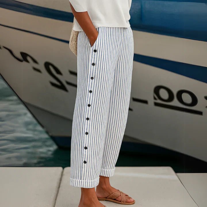 MEGAN | Trousers with nautical stripe - Liora Melbourne