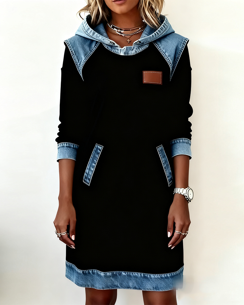 STELLA | Hoodie dress with contrast details