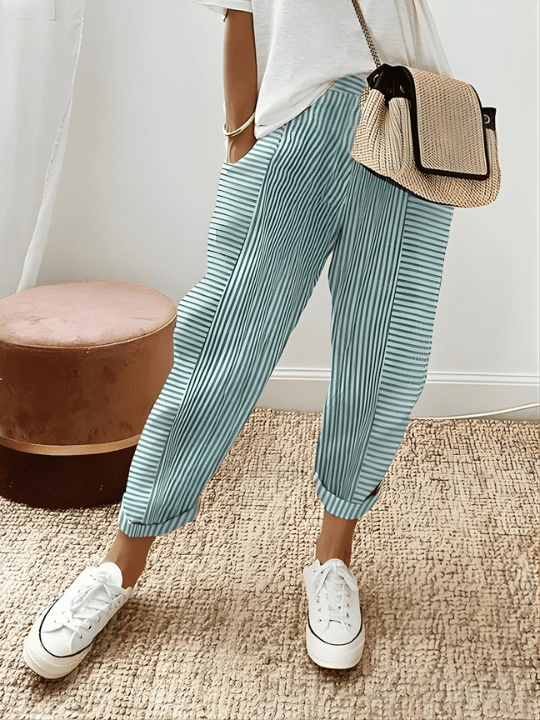 DAHLIA | Trousers with striped pattern - Liora Melbourne