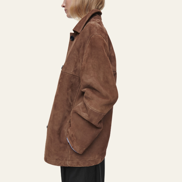 LALUNA | Collared jacket in suede