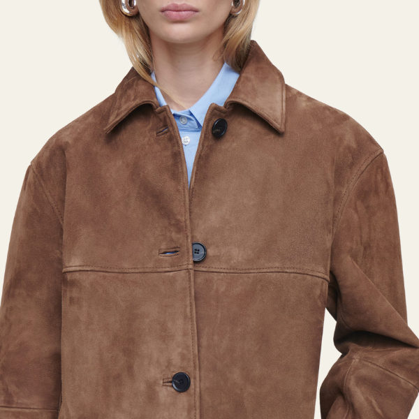LALUNA | Collared jacket in suede