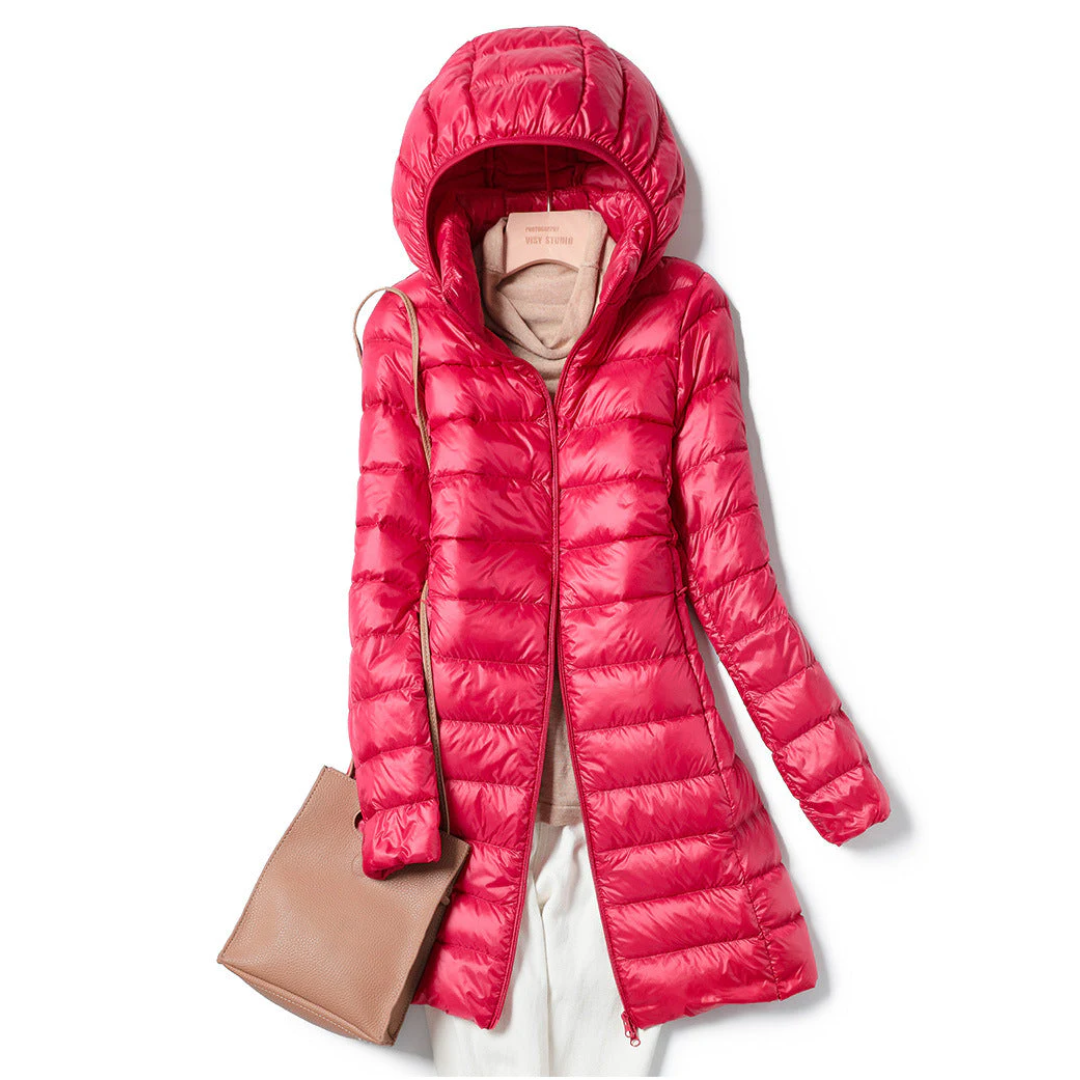 KATIE | Long puff jacket with longline silhouette