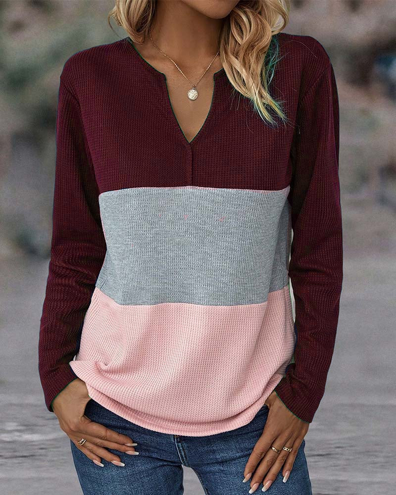POPPY | Top with colour-block print