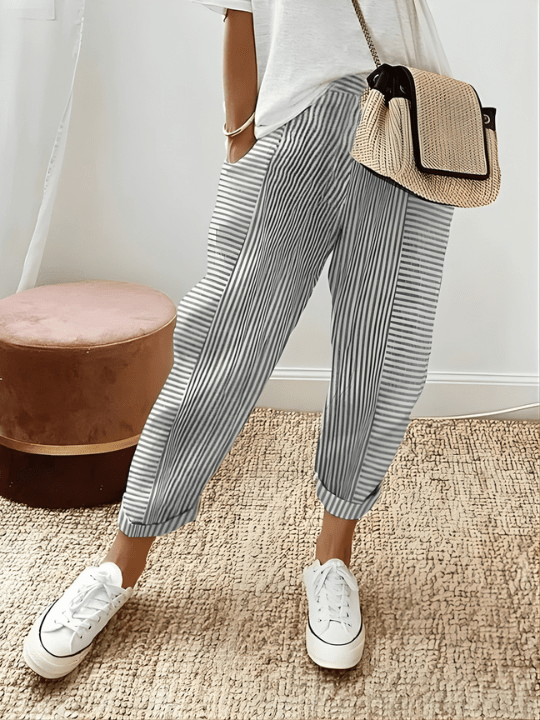 DAHLIA | Trousers with striped pattern - Liora Melbourne