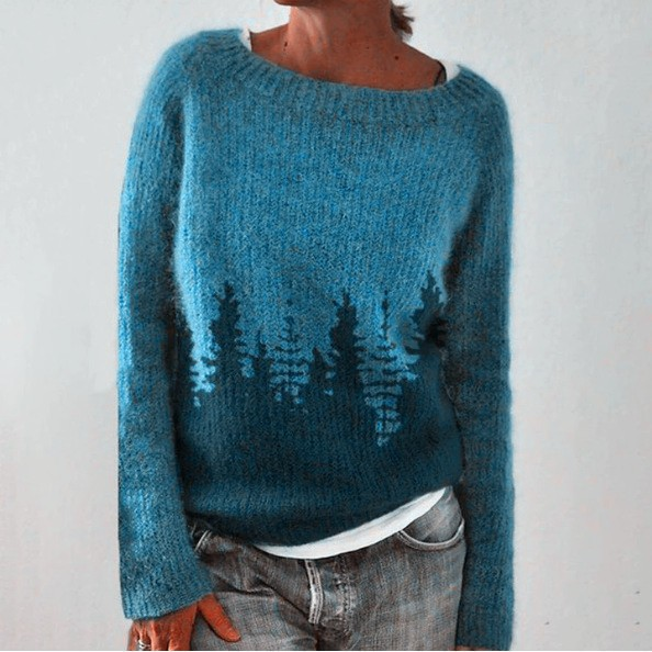 NATALIE | Icelandic jumper with patterned knit