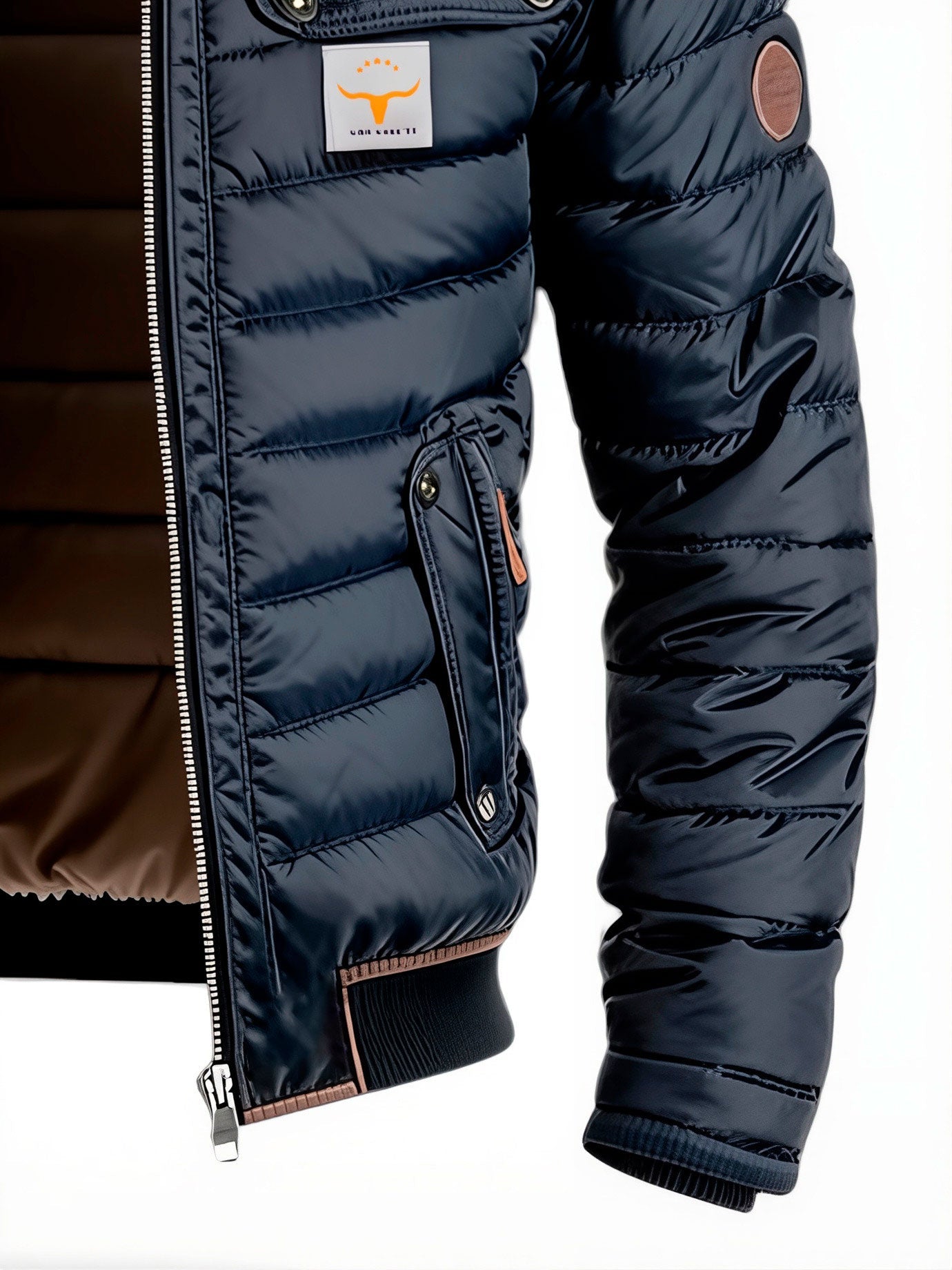 MIA | Quilted jacket with leather-look panels