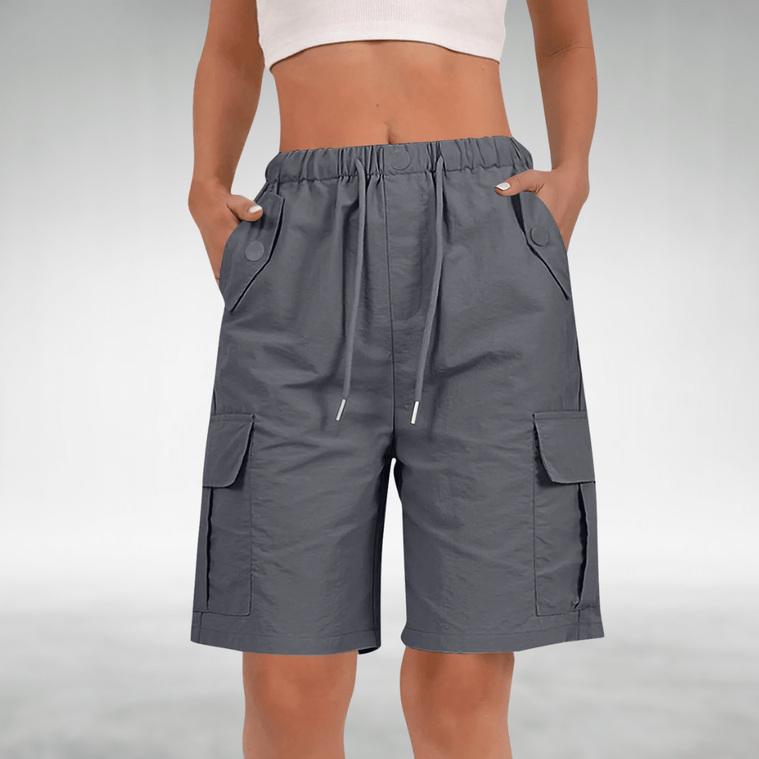 LEANNA | Cargo shorts with elastic waist - Liora Melbourne