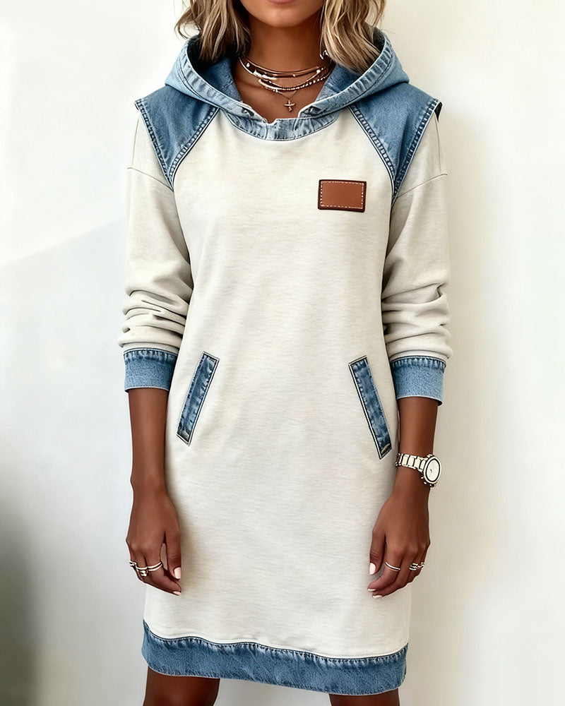 STELLA | Hoodie dress with contrast details